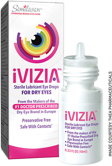 The tip of iVizia’s bottle contains a filter cartridge and membrane that prevents contamination of the drops in the reservoir.