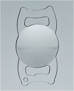 Figure 1. ClearView 3 from Lenstec, Inc., is a refractive, rotationally asymmetric, multifocal intraocular lens.