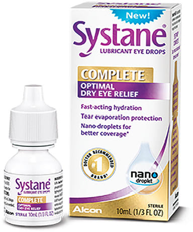 Systane Complete is a new formulation designed to help relieve every major type of dry eye.
