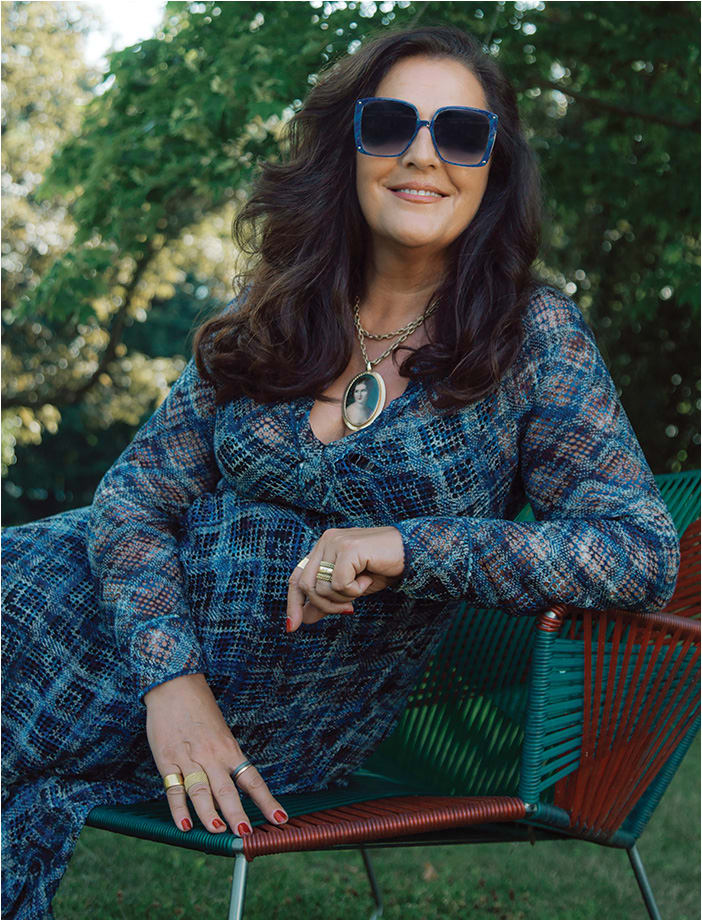 Angela Missoni wears the MIS 0002/S from Safilo.