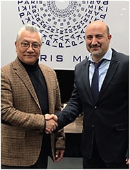 1 Paris Miki CEO Masahiro Sawada (left) with Shamir CEO Yagen Moshe