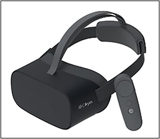 Figure 7. The VisuALL virtual reality visual field perimeter headset (Olleyes).