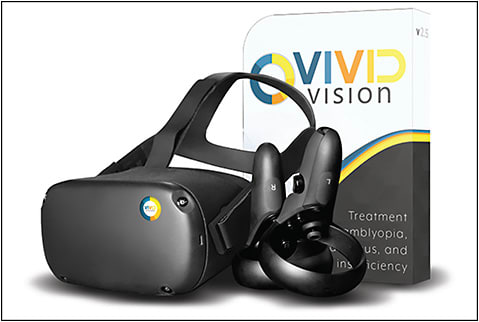 Figure 4. The Vivid Vision Perimeter virtual reality perimetry platform is specifically designed to operate on commercially available VR headsets.