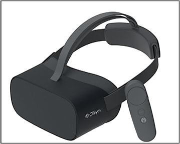 Olleyes VisuALL virtual-reality headset. Image courtesy Olleyes, Inc.
