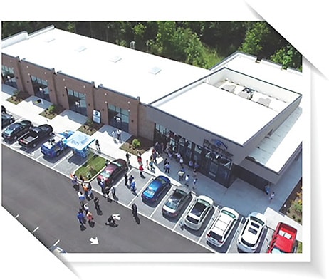 2 Aerial view of the 10,000 sq. ft. office Dr. Fry built with the help of two investors.
Photo: (2) courtesy of Daniel Beckner