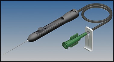 Figure 4. The Nano Subretinal Gateway Device by Vortex Surgical.