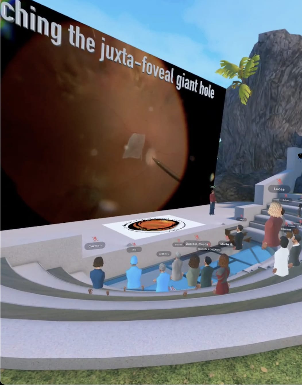 Figure 1. A retina conference held in the metaverse.