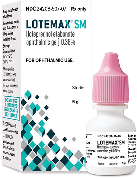 Lotemax SM delivers a submicron particle size designed for faster drug dissolution in tears.