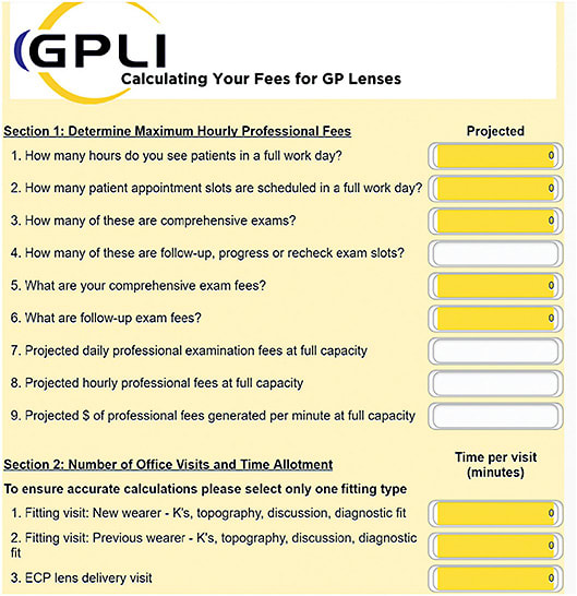 Figure 1. This free tool is available on the GPLI website and can be used to calculate fees.