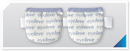 The Eyeleve Contact Lens Compress provides moist heat to help liquefy hardened meibum in clogged meibomian glands.