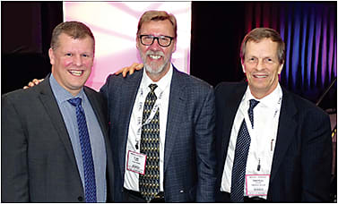 Figure 2. The GSLS Award of Excellence recipients (left to right): Drs. Jeff Walline, Earl Smith III, and Tom Aller (not pictured: Dr. Pauline Cho).