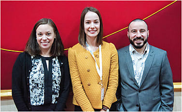 Figure 4. Photo Contest winners (left to right): Lindsay Sicks, Catherine Wright, and Daniel Deligio.