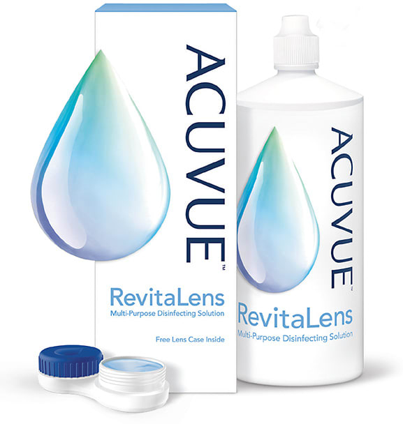 Acuvue RevitaLens is designed to be tough on micro-organisms but gentle on the eye.