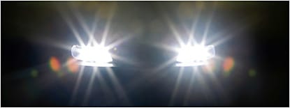 Figure 3. Example of starbursts seen with car headlights.
