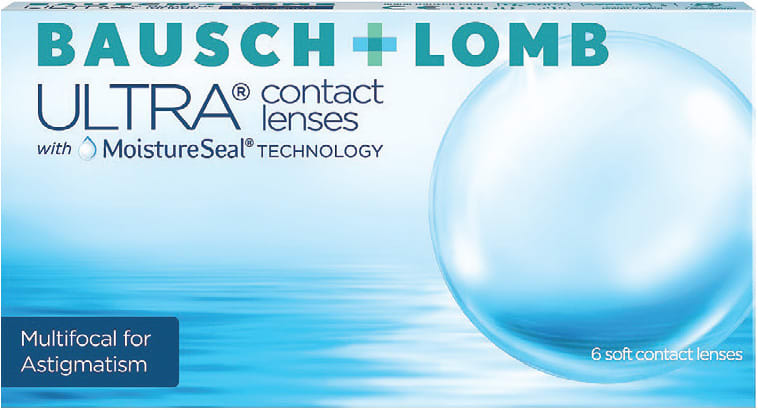 The Bausch + Lomb Ultra Multifocal for Astigmatism lens is appropriate for patients who have both presbyopia and astigmatism.