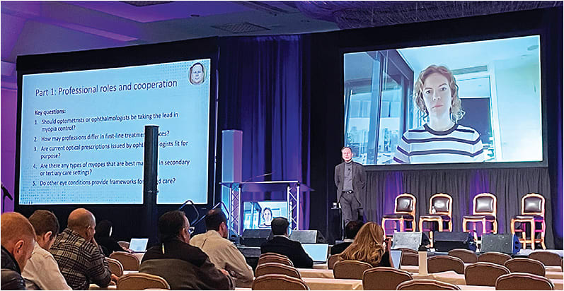 A view from the “Collaborative Care In Myopia Management: Ophthalmology and Optometry Perspectives” general session at GSLS 2023.Image by Celia Bloxsom, Australia.