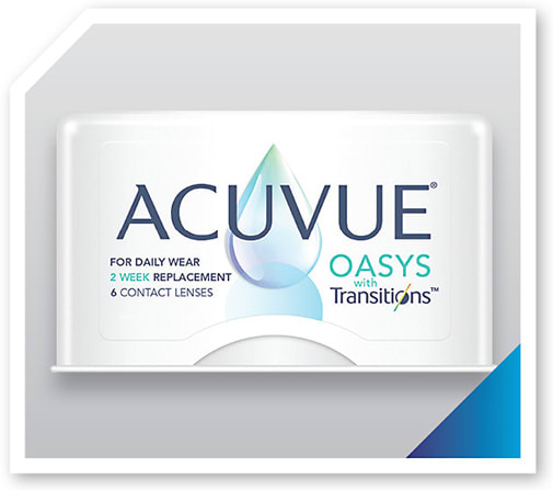 Acuvue Oasys with Transitions adapts to changing light conditions to help improve vision and comfort for patients.