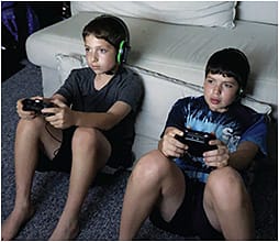 Figure 1. Video gaming may pose some visual issues with contact lens wear