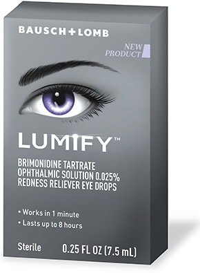 Lumify offers an option to help reduce eye redness with a low risk for rebound redness.