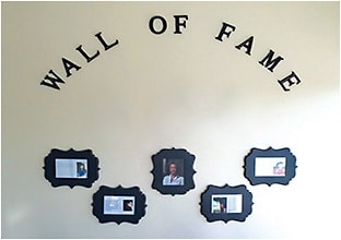 Figure 1. Example of internal marketing: Ortho-k “Wall of Fame” including pictures and brief stories of successful patients.