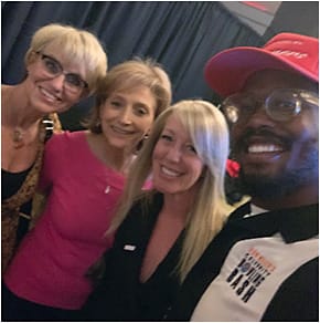 Fundraising for kids’ vision screenings + Rx eyewear last month with the iconic Von Miller—Broncos linebacker + founder of the charity Von’s Vision—at an OWA event organized in part by EB.