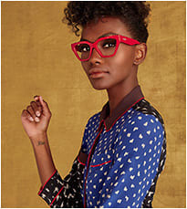 In this issue we feature what matters most, right now, including critical business intel &amp;#x2B; trends for surviving a Covid world. Photo: Jurgen Reisch. Model: Milan Dixon, Photogenics. Frame: Valentino VA4046 from Luxottica, an Rx-able sunglass style with sun lenses removed, styled by optician Julia Gogosha of Gogosha Optique.