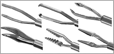 Figure 3. Unique tip designs for forceps and scissors are now available as advanced disposables. Image courtesy of Alcon.