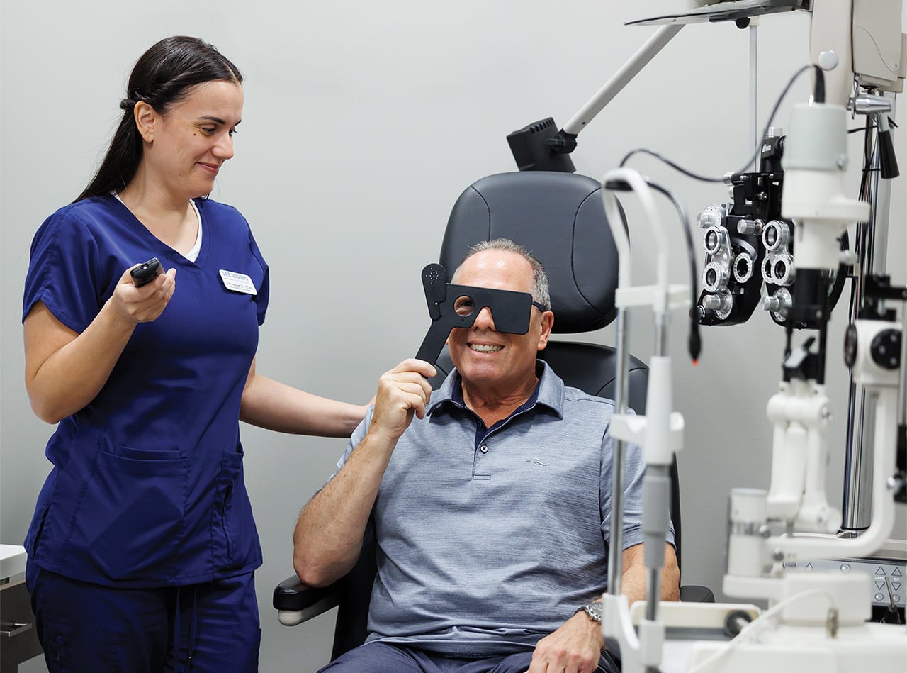 Certified ophthalmic assistant Jennepher Da Silva, stays with patients through every step of their visit, building trust and connection throughout their journey.