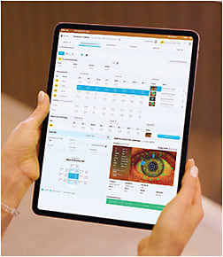 Figure 2. Alcon&#x27;s SMARTCataract application is a cloud-based system that uploads data directly from diagnostic devices.IMAGE COURTESY: ALCON