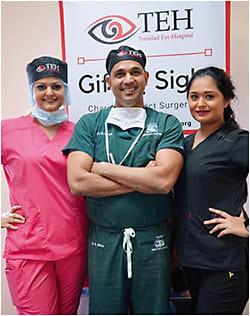 Left to right: Prianka Persad, COT, OSA, OSC; Dr. Ronnie Bhola; Prashanta Persad, COA, OSA, OSC