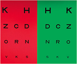 The duochrome test is a half-red, half-green chart designed to assist with a patient’s final sphere adjustment.