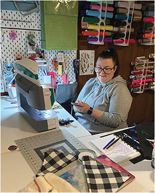 Top: Heather Shreve, OSC, at her work station in the “craft dungeon.” IMAGES COURTESY HEATHER SHREVE, OSC