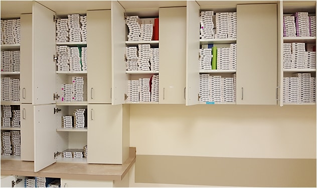 Figure 2. IOL stockroom at the TruVista Surgery Center.