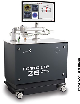 Ziemer’s FEMTO LDV Z8 uses low energy technology for cataract surgery.