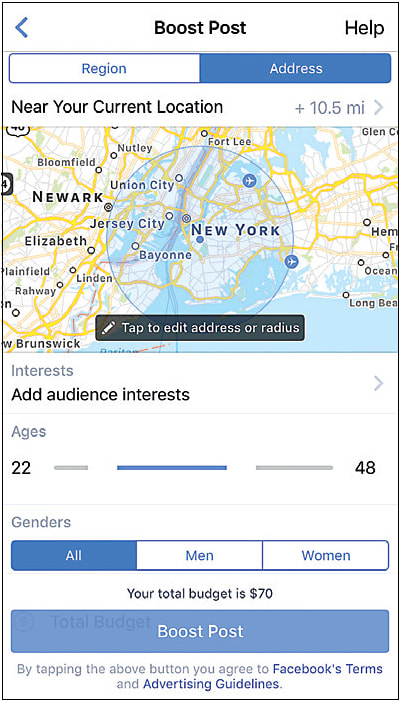 Use location as a parameter to boost.