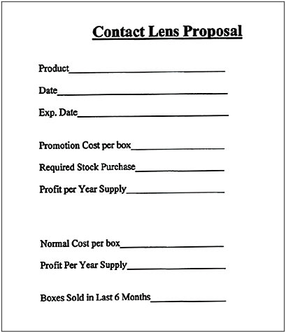 A proposal form is completed prior to any inventory order.