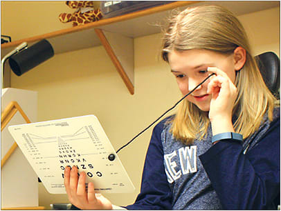 The 10-year-old female’s myopia progressed from -1.25D OD and -1.00D OS to -3.25D OD and -3.00D OS in a year.
Image courtesy of Jeffrey Walline, O.D.