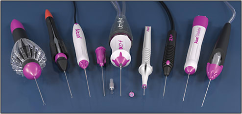 Figure 1. Alcon’s 27-gauge Constellation surgical platform. Alcon has also achieved a robust 27-gauge surgical platform with a variety of vitrectomy instruments. These instruments include a vitrectomy handpiece, valved trocars, soft-tip aspiration probe, light source, backflush brush, forceps, scissors, laser, and diathermy.