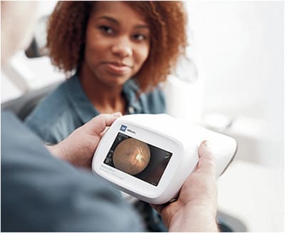 Figure 2. CVS Health offers teleretina exams at all of the more than 1,200 MinuteClinic locations using the Welch Allyn RetinaVue 700 Imager and an off-site ophthalmologist.