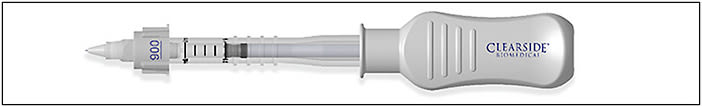 Figure 4. The injector for the 4 mg triamcinolone acetonide suprachoroidal injection (Xipere; Clearside Biomedical).