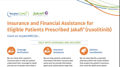 IncyteCARES Patient Assistance Flashcard