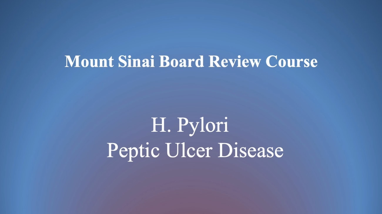 Peptic Ulcer Disease