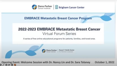 Welcome Session | 2022-2023 EMBRACE MBC Virtual Forum Series