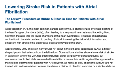 Lowering Stroke Risk in Patients with Atrial Fibrillation
