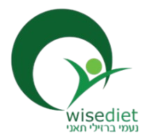 A green logo featuring a circular design with a person in a dynamic pose and the text "wisediet" below.