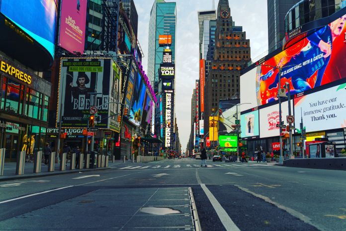 Times Square during pandemic