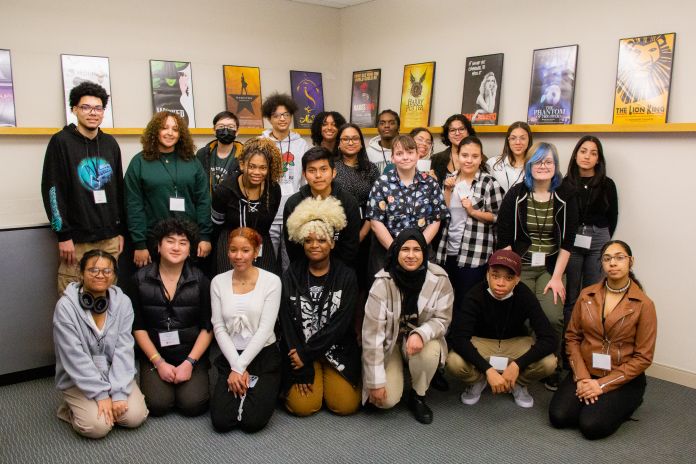 Students from the 2023 High School Broadway Shadowing Program