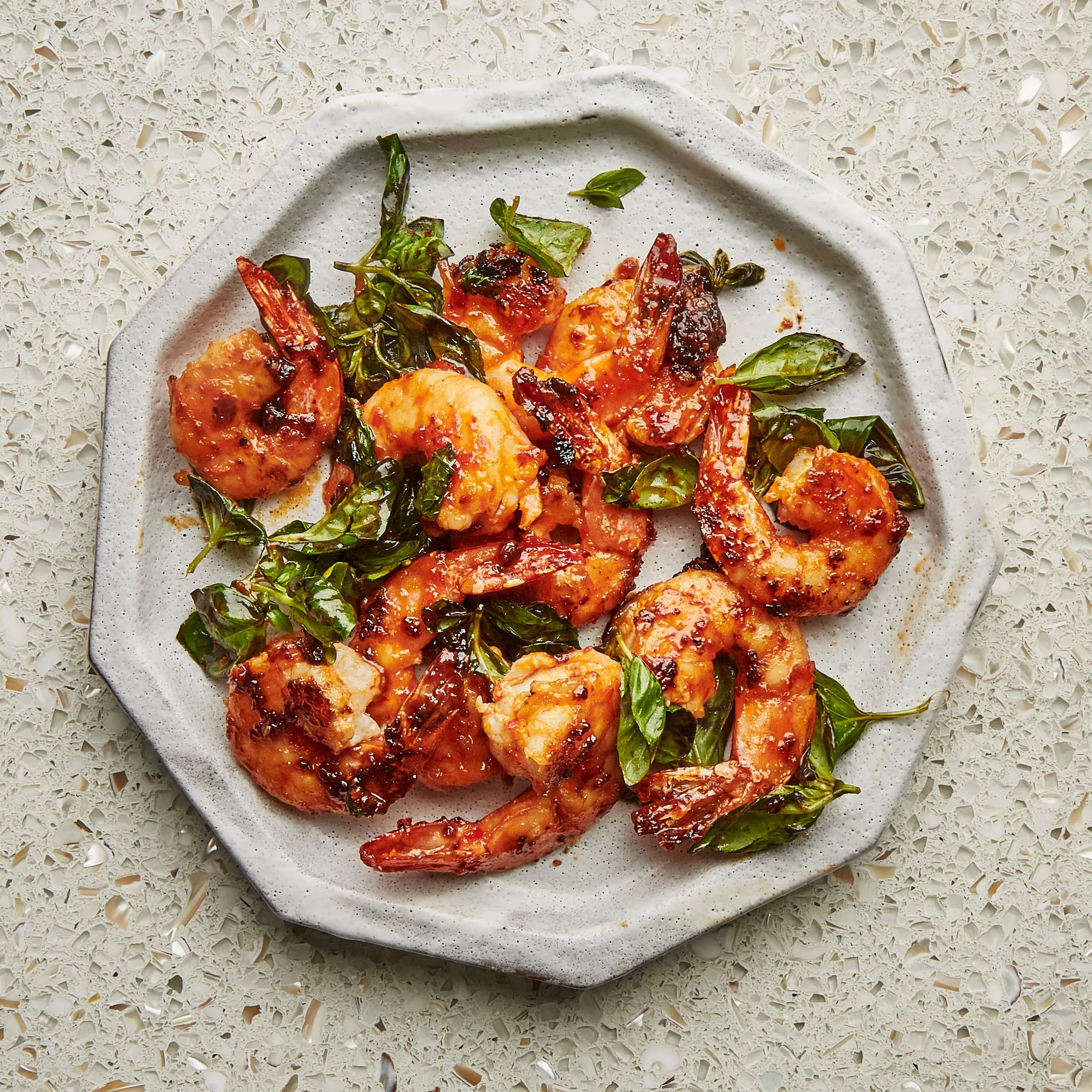 Shrimp and Basil Stir-Fry