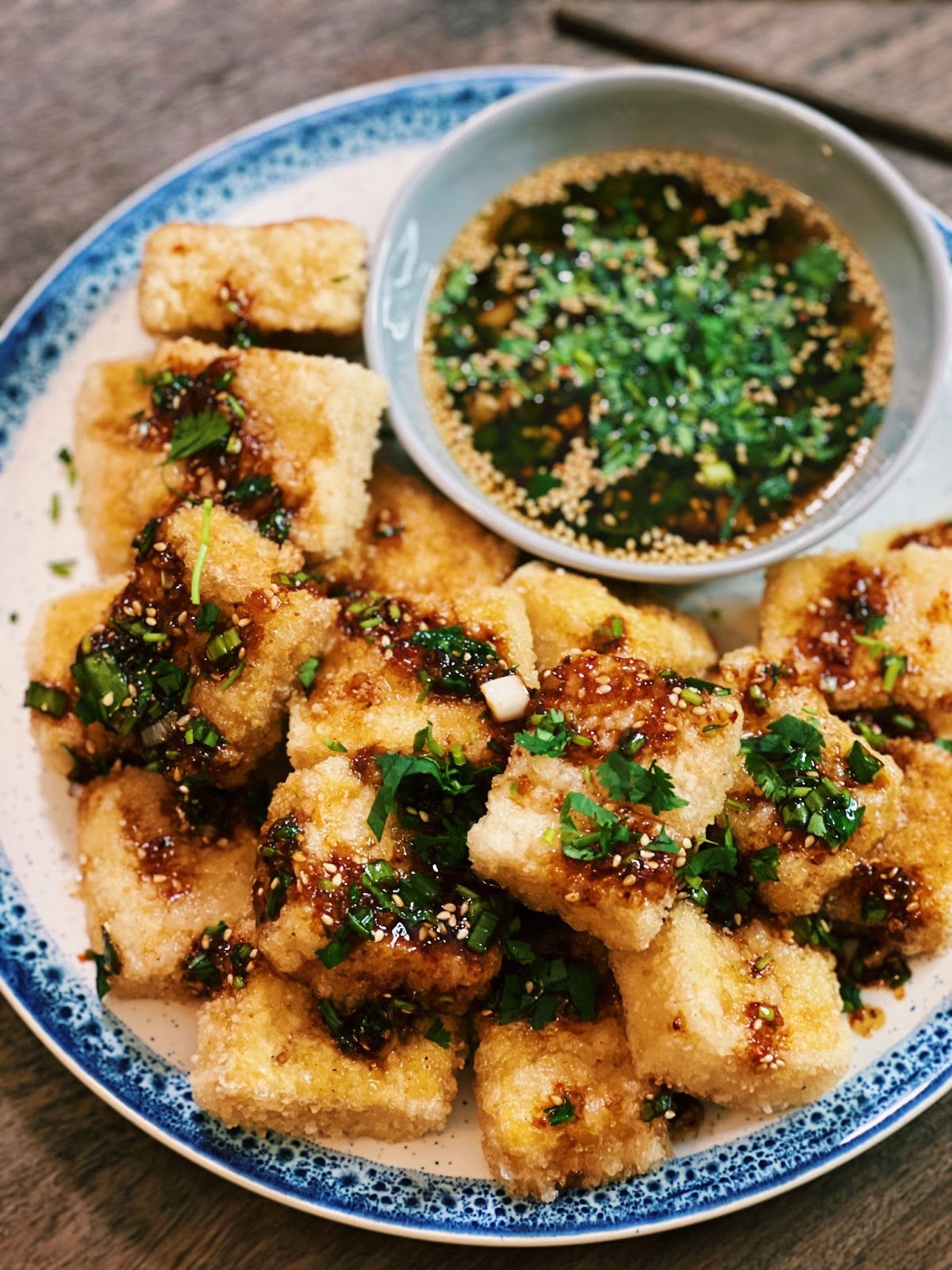 Crispy Garlic Tofu
