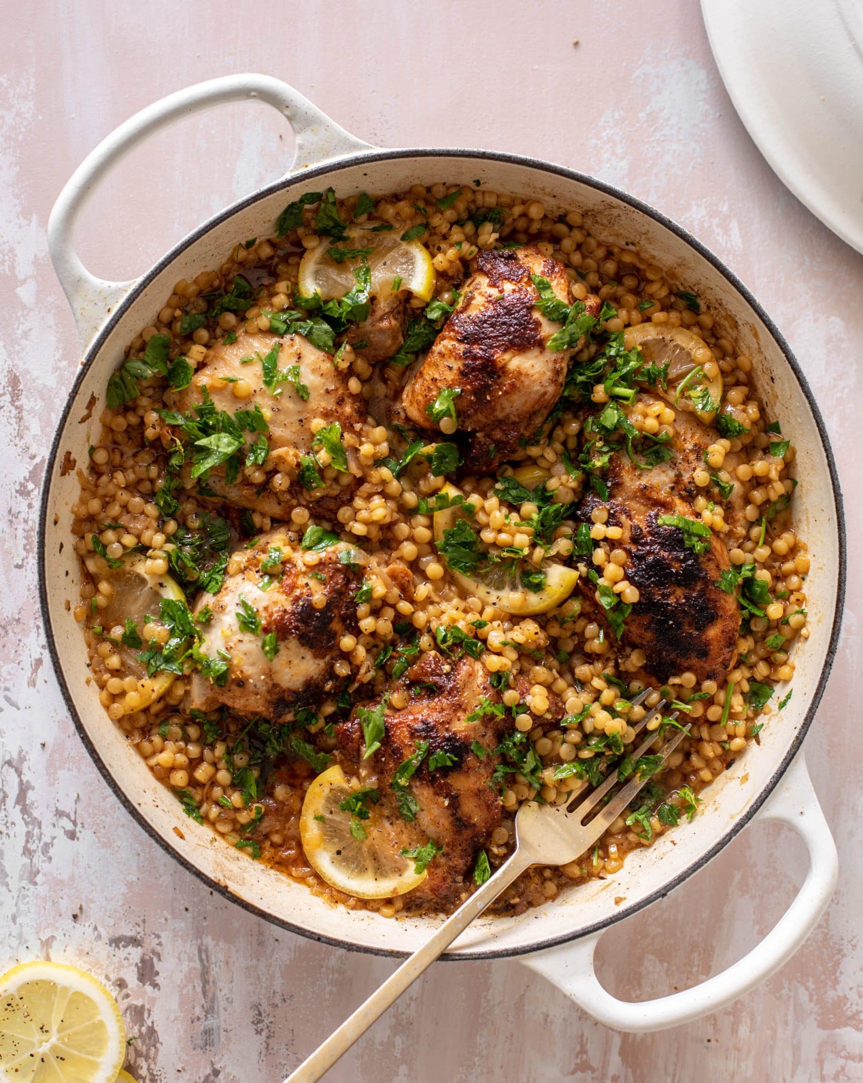 One Pan Lemon Chicken with Couscous